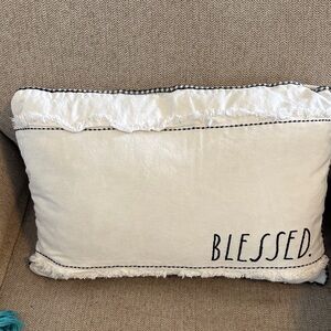 Rae Dunn White and Black Accent Pillow